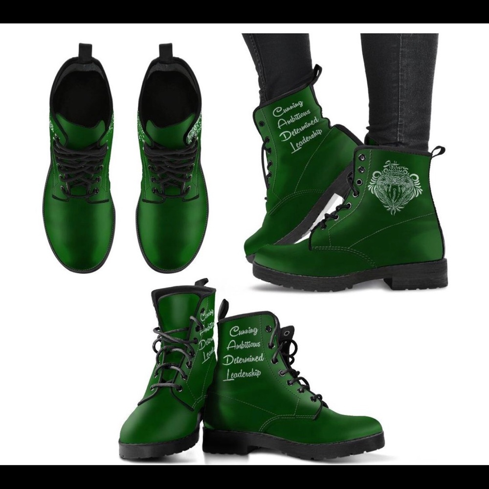 Slytherin House Combat Boots